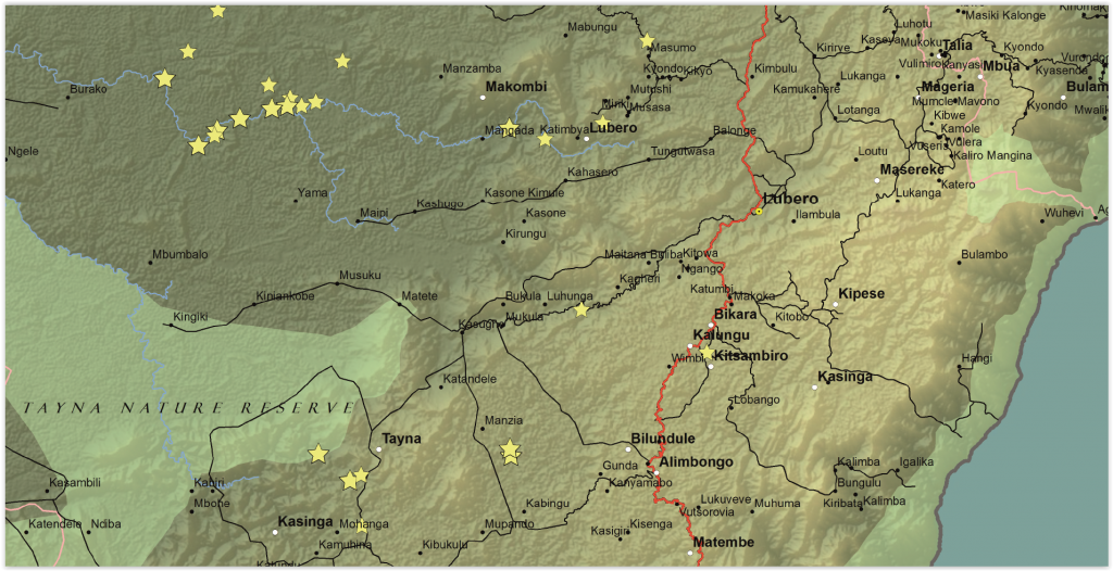 Lubero, Oicha, Butembo and Beni Territories, North Kivu Province, DRC (Detail)